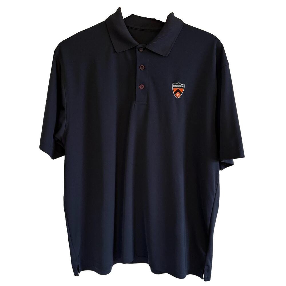 Princeton University Navy Blue Vansport Omega Men's Tech Polo Size Large